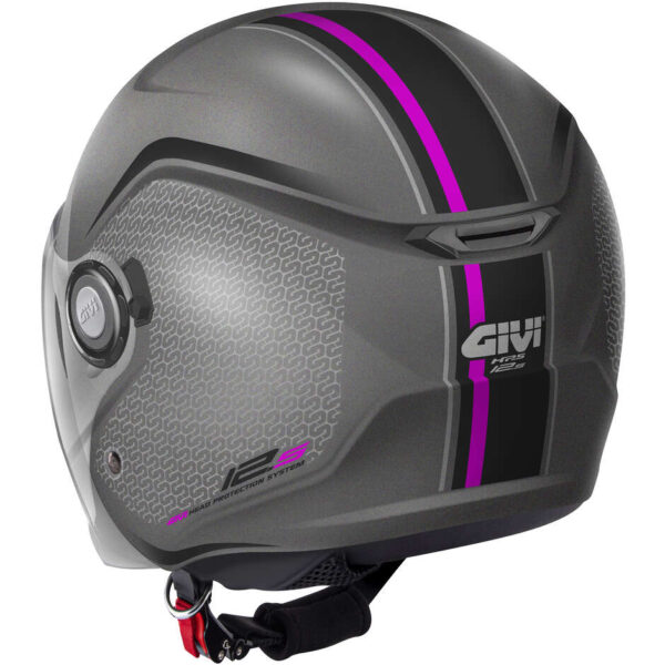 Casco Moto Jet Givi 12.5F GRAPHIC TOUCH Titanio Opaco/Rosa
