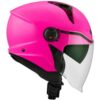 CASCO MOTO JET KYT D-CITY PLAIN FUCSIA FLUO LUCIDO