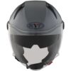 CASCO MOTO JET KYT D-CITY PLAIN GRIGIO LUCIDO