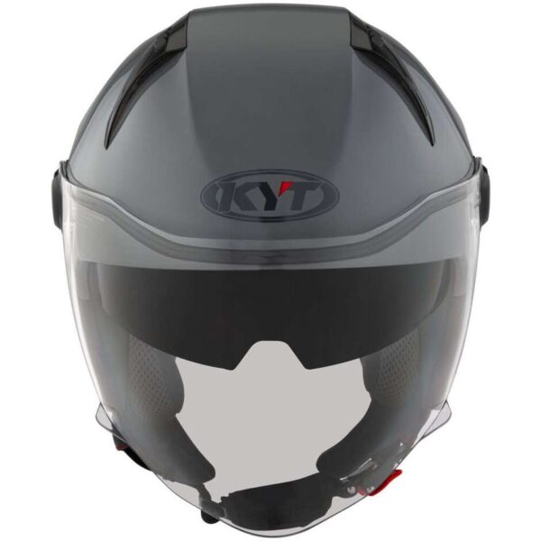 CASCO MOTO JET KYT D-CITY PLAIN GRIGIO LUCIDO