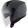 CASCO MOTO JET KYT D-CITY PLAIN GRIGIO LUCIDO