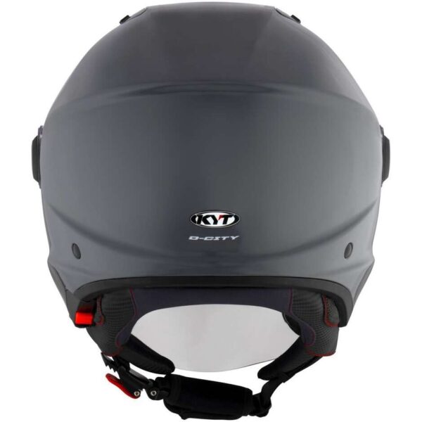 CASCO MOTO JET KYT D-CITY PLAIN GRIGIO LUCIDO