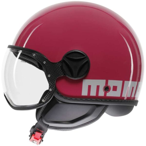 Casco Moto Jet Momo Design FGTR CLASSIC Candy Fucsia Bianco