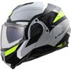 Casco Moto Modulare P/J LS2 FF910 ADVANT II TRIPLE LIGHT Grigio Giallo Fluo
