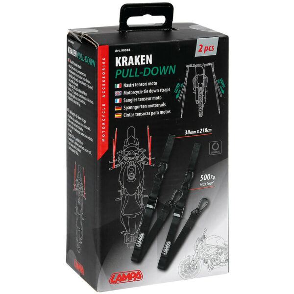Coppia Nastri Tensori Moto Lampa 90584 Kraken Pull-Down