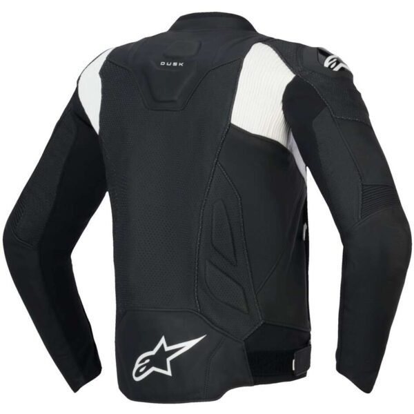 Giubbotto Moto Pelle Alpinestars DUSK AIRFLOW Nero Bianco