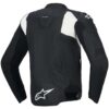 Giubbotto Moto Pelle Alpinestars DUSK AIRFLOW Nero/Bianco