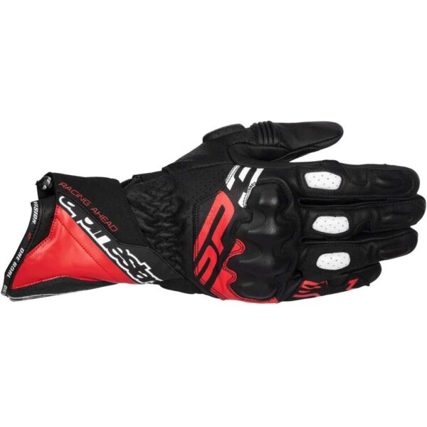 Guanti Moto In Pelle Alpinestars SP-3 Nero Bright Rosso Bianco
