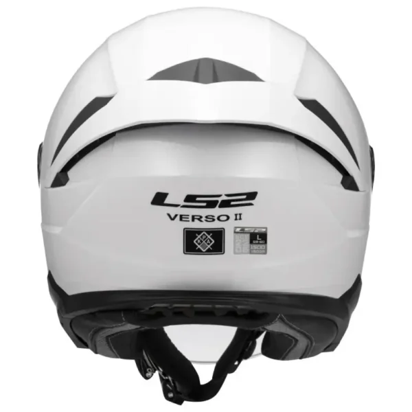 Casco Moto LS2 OF618 Verso 2 Solid Bianco
