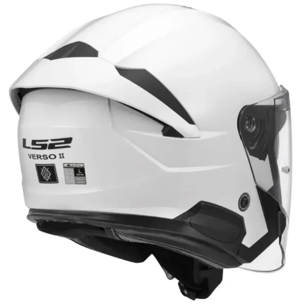 Casco Moto LS2 OF618 Verso 2 Solid Bianco