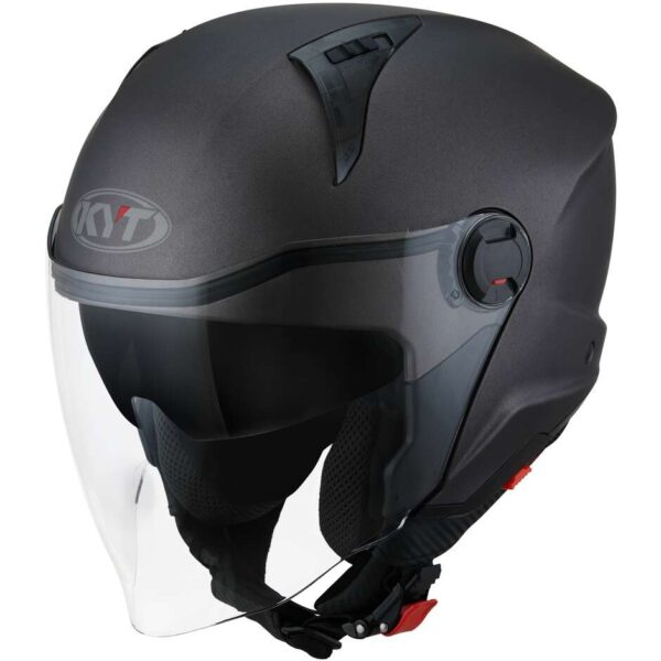 Casco Moto Jet KYT D-CITY PLAIN Opaco Gun Metal
