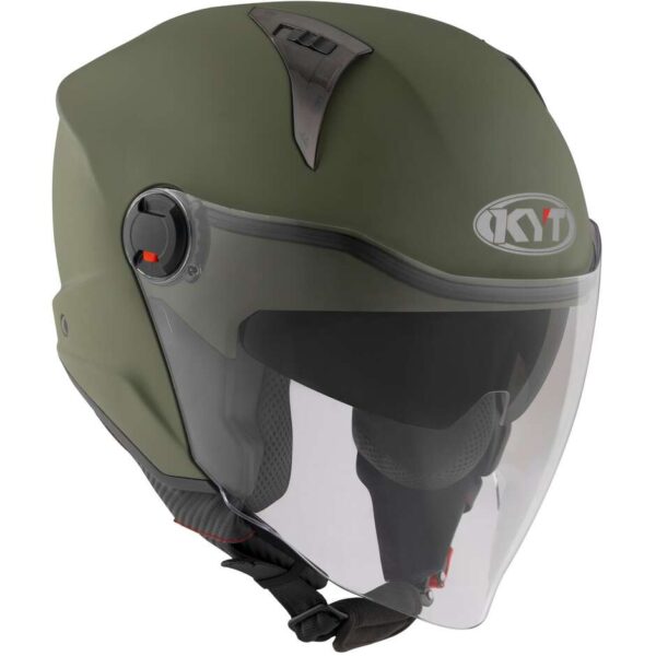 Casco Moto Jet KYT D-CITY PLAIN Verde Militare