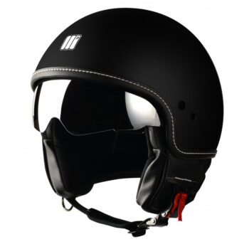 Casco Moto Jet Motocubo BEETLE - MATT BLACK - Nero Opaco