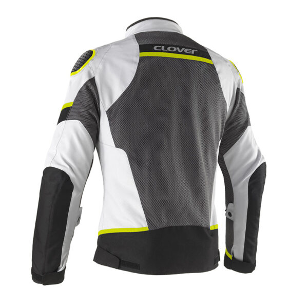 Giacca Moto Clover Uomo Airjet 6 Grigio Giallo