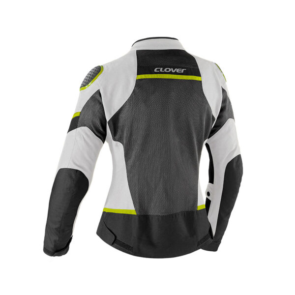 Giacca Moto Donna Clover Airjet 6 Grigio Giallo