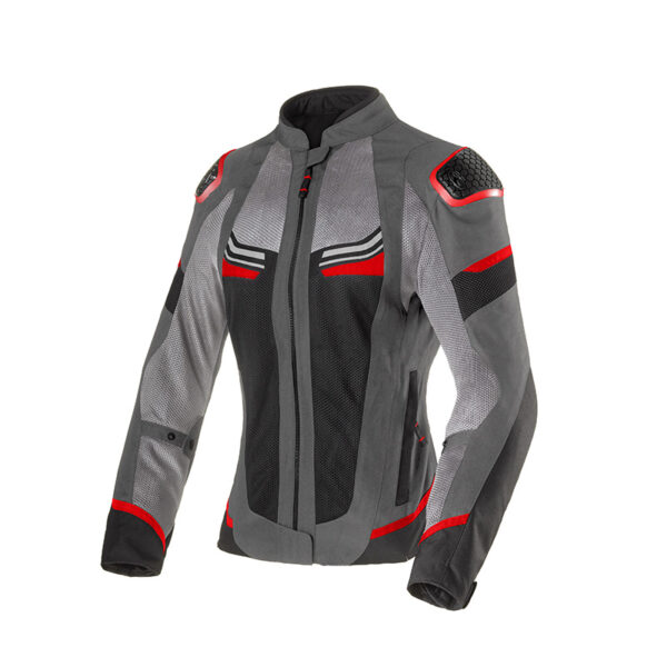 Giacca Moto Donna Clover Airjet 6 Grigio Rosso