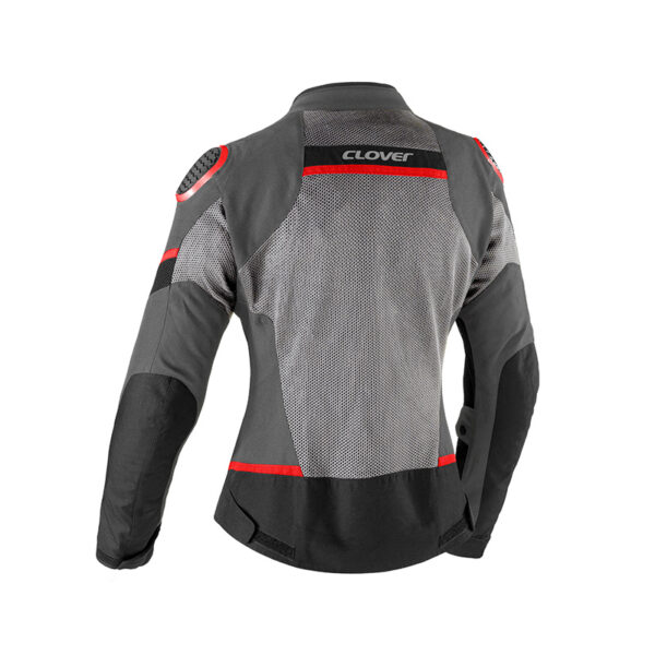 Giacca Moto Donna Clover Airjet 6 Grigio Rosso