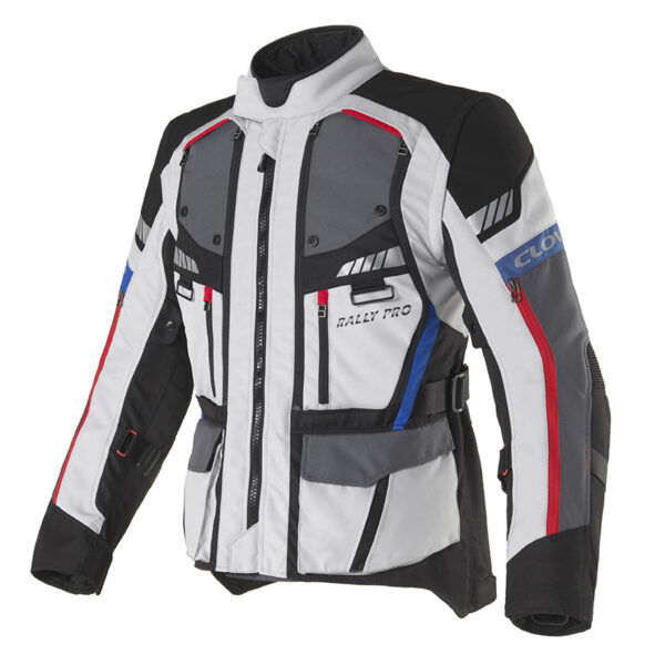 Giacca Moto Clover Rally Pro-WP Grigio