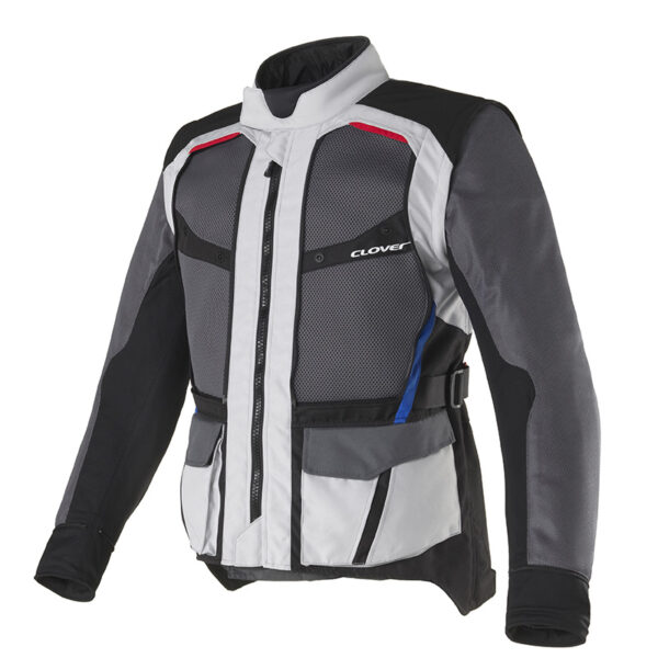 Giacca Moto Clover Rally Pro-WP Grigio