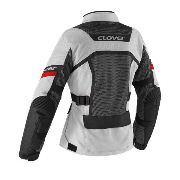 Giacca Moto Donna Clover Ventouring 4 Wp Grigio