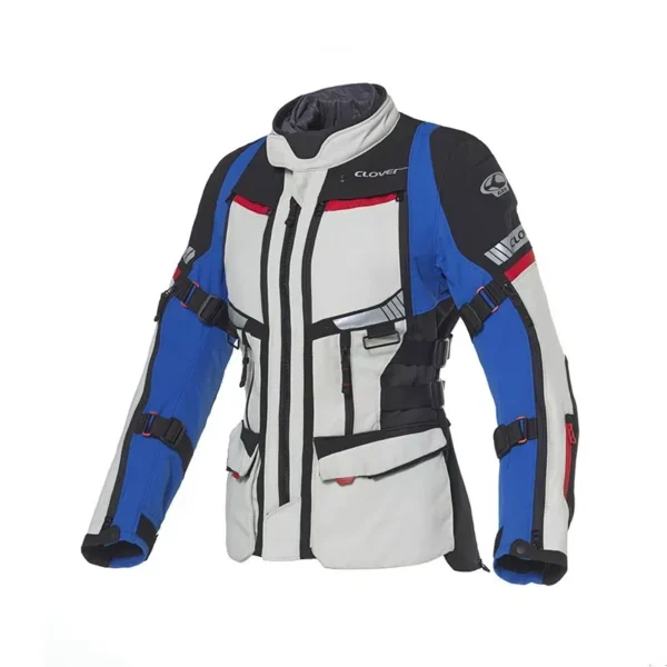 Giacca Moto Clover GTS-5 WP LADY Grigio Blu
