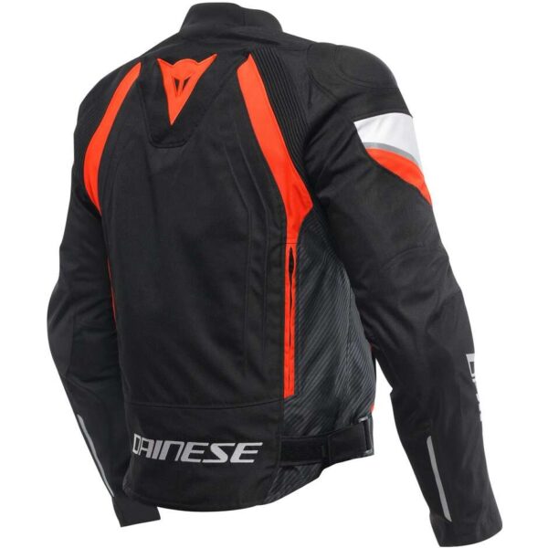 Giubbotto Moto Dainese AVRO 5 TEX Nero Rosso Fluo Bianco