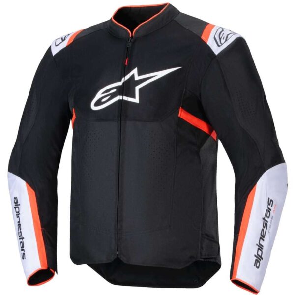 Giubbotto Moto Estivo Alpinestars T-SPS AIR V2 Nero Bianco Rosso Fluo