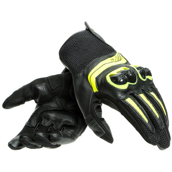 Guanti Moto Estivi in Pelle Dainese MIG 3 Nero Giallo Fluo