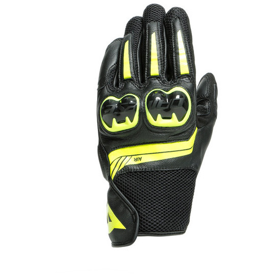 Guanti Moto Estivi in Pelle Dainese MIG 3 Nero Giallo Fluo