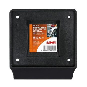 Porta Targa Unviersale per Ciclomotori Lampa Nero 150x155mm