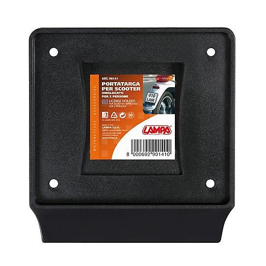 Porta Targa Unviersale per Ciclomotori Lampa Nero 150x155mm