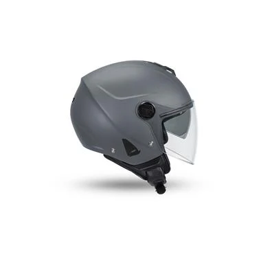 CASCO MOTO UFO JET NIXIE DOPPIA VISIERA GRIGIO LUCIDO