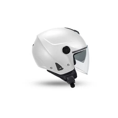 CASCO MOTO UFO JET NIXIE DOPPIA VISIERA BIANCO LUCIDO