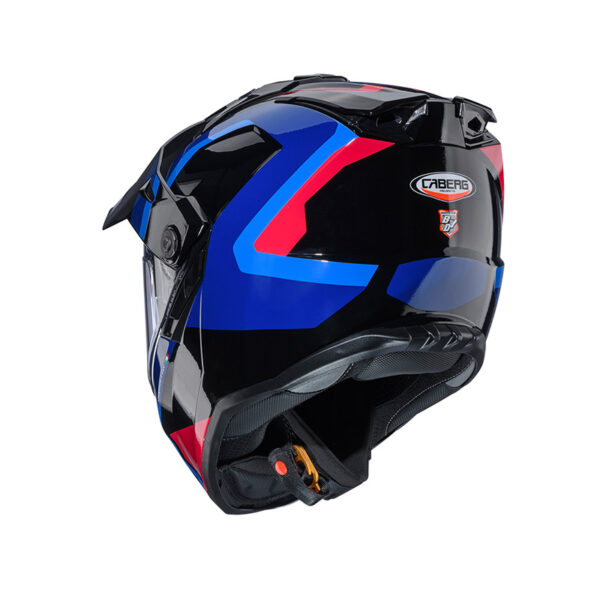 Casco Moto Caberg Tanami Scram Blu Rosso