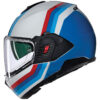 Casco Moto Modulare P/J Nolan N120-1 LINEO 347 Bianco Blu Rosso