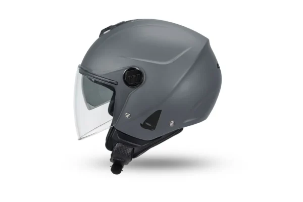 CASCO MOTO UFO JET NIXIE DOPPIA VISIERA GRIGIO LUCIDO