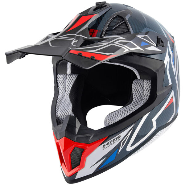 Casco Moto Cross Enduro Givi 70.1 VECTOR Bianco Blu Rosso
