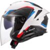 Casco Moto Jet LS2 OF618 VERSO II AIR Bianco Blue Rosso