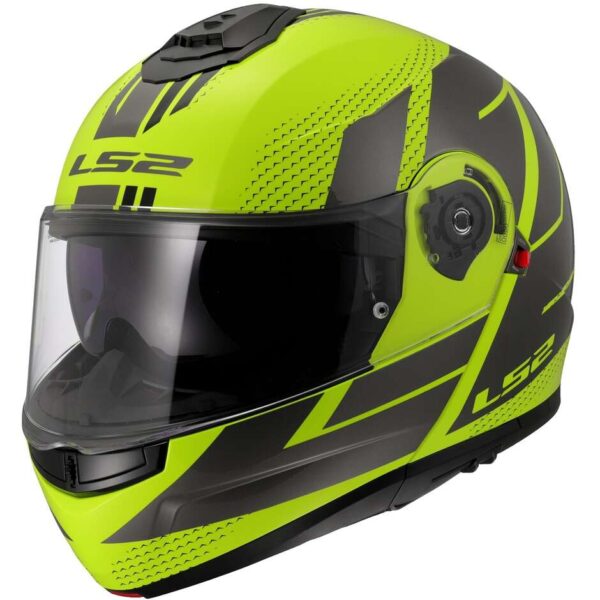 Casco Moto Modulare P/J LS2 FF908 STROBE II CODE Giallo Fluo Grigio