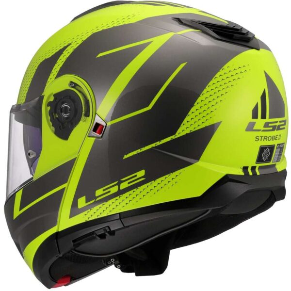 Casco Moto Modulare P/J LS2 FF908 STROBE II CODE Giallo Fluo Grigio