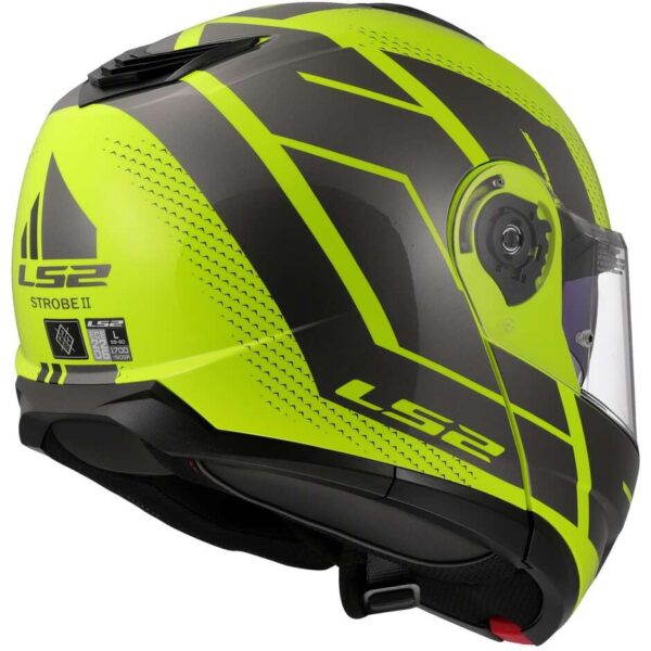 Casco Moto Modulare P/J LS2 FF908 STROBE II CODE Giallo Fluo Grigio