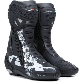 Stivali Moto Racing Tcx 7669 RT-RACE Nero Bianco Grigio