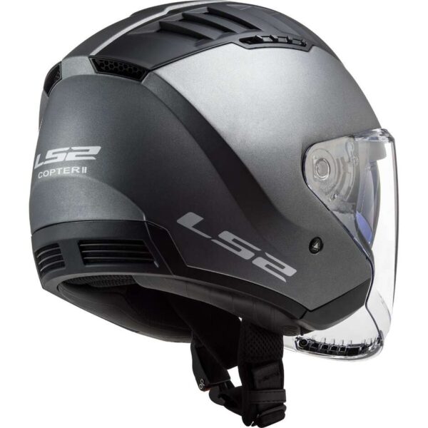 Casco Moto Jet Ls2 OF600 COPTER II Titanio Opaco