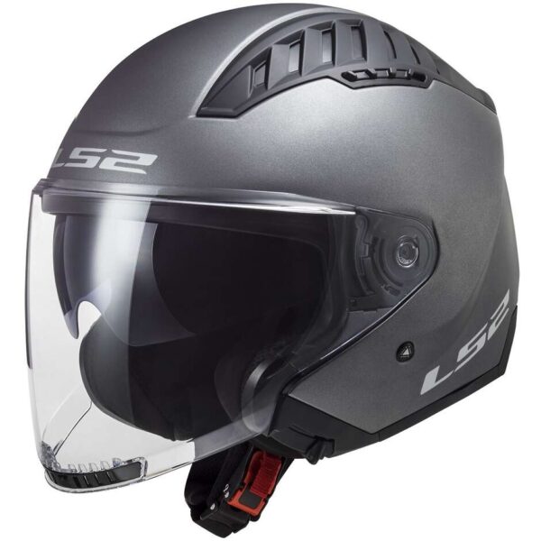 Casco Moto Jet Ls2 OF600 COPTER II Titanio Opaco
