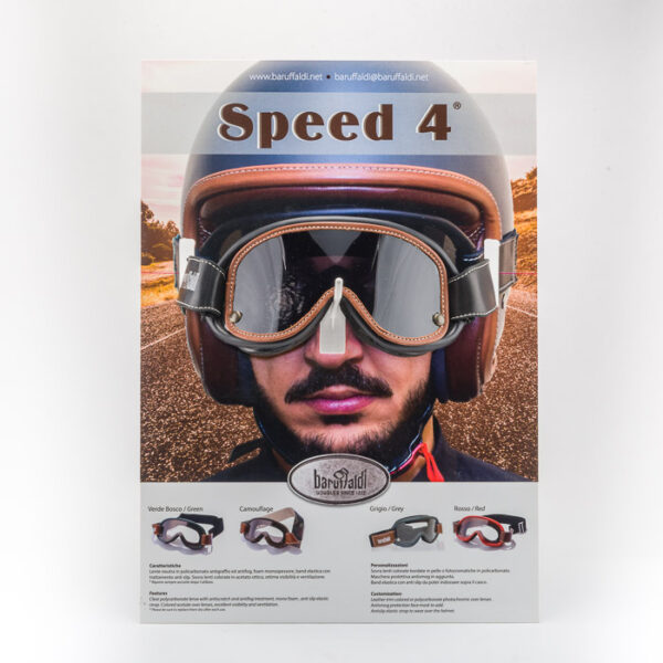 Frontale Occhiali Moto Vintage Baruffaldi SPEED 4 con 4 Sovralenti
