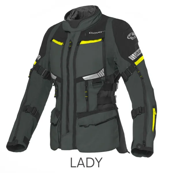 17004_GRA-G_1-600x600 Giacca Moto Donna Clover GTS-5 WP LADY Giallo Grigio Scuro
