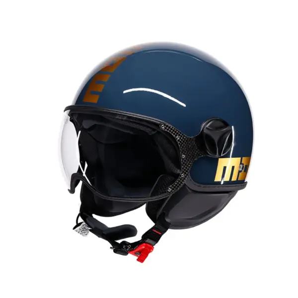 Casco Moto Jet Momo Design Fgtr Classic Flip Brass Gold