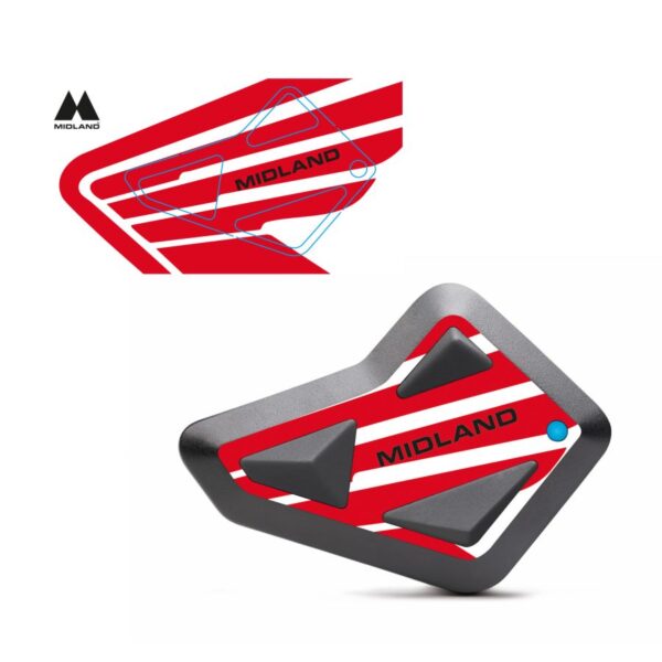 4ae982b7aede20eb704415182772 Adesivo Midland Style Crimson Ride Racing Per Interfoni della Linea BT MINI (1 pz.)