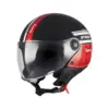 Casco-Jet-Mt-Helmets-Of501-B-Street-S-B5-Runway-Nero-Rosso-Lucido- Casco Moto Jet MT Helmets Street S Runway B5 Nero Lucido e Rosso