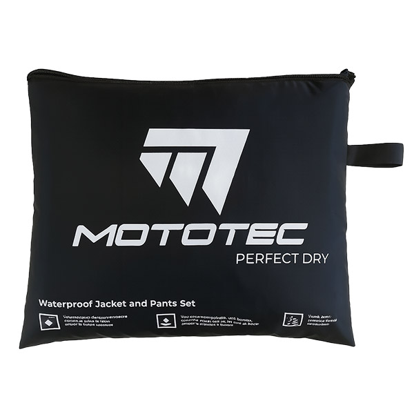 SET ANTIPIOGGIA MOTOTEC PERFECT DRY NERO GIACCA E PANTALONI